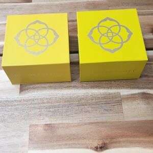 Kendra Scott Bright Yellow Boxes with Silver Logo